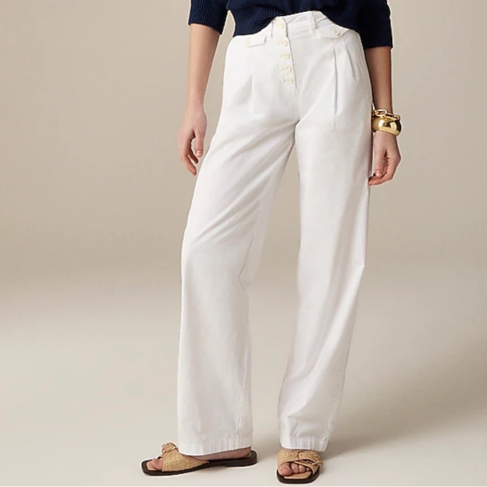 J.Crew Tall Pleated Button-Front Pant in Chino